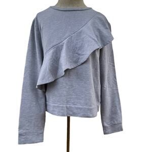 Love, Fire Gray Ruffle Sweater Size Large